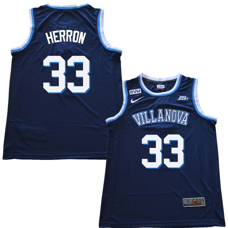2018 Men #33 Keith Herron Willanova Wildcats College Basketball Jerseys Sale-Navy - Click Image to Close
